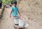 Dorong Angkong Penuh Pasir Ali Supriyono Ikut Wujudkan Jalan Impian Desa